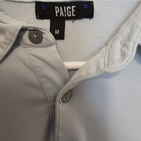 Mens Medium Paige Light Blue Polo - Picture 5 of 5